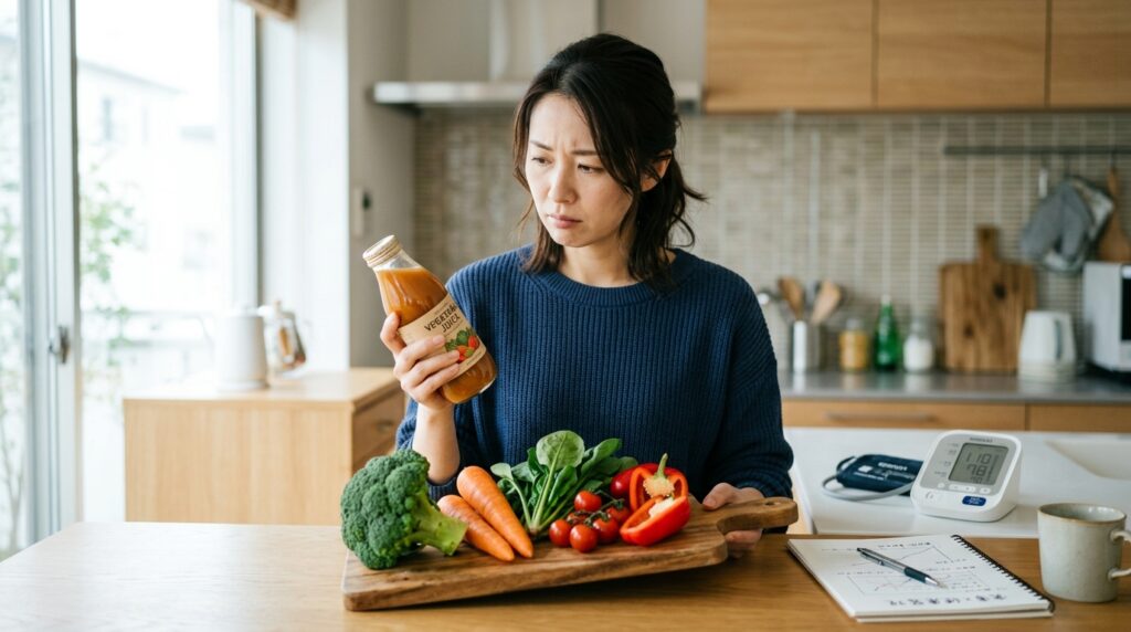 野菜ジュースは野菜の代わりになる?糖尿病・肥満への影響を解説
