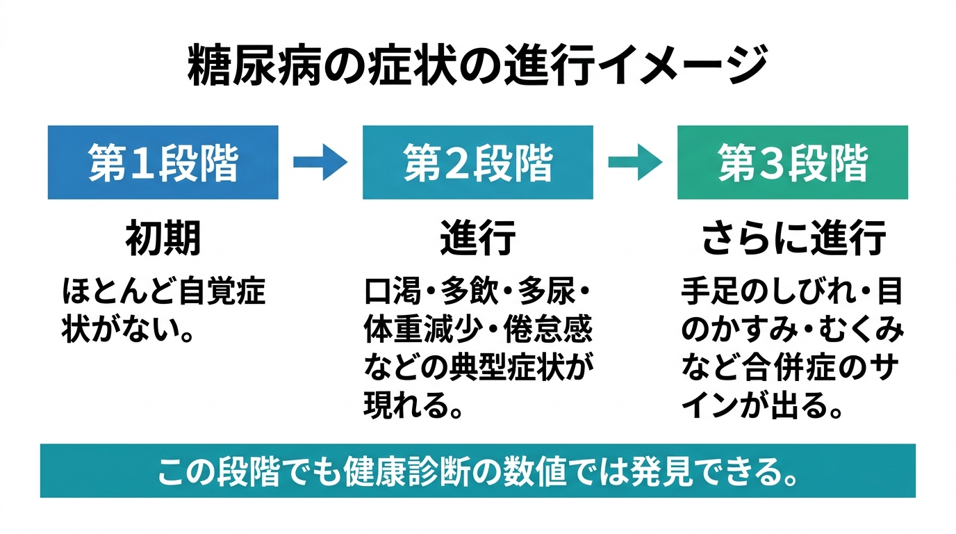 糖尿病の症状を専門医が解説|初期は無症状?気づきにくいサインと受診の目安